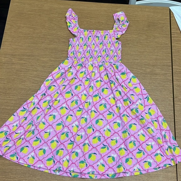 Mini Boden smocked lemon sundress size 7-8 - Picture 3 of 8